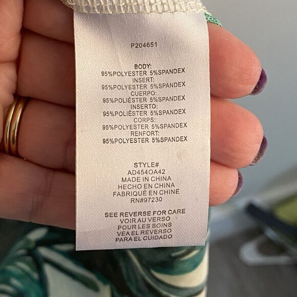 Palm Leaves Mesh Maxi Skirt Sheer Shorts Combo Beach Vacation Plus Size 3X Cover - Picture 8 of 10